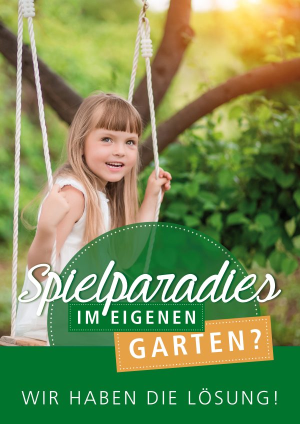 Gartenspielgeräte-Plakat