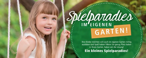 Gartenspielgeräte-Webbanner